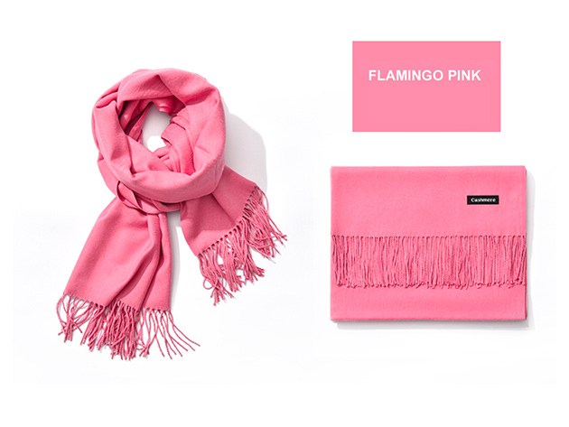 Lavisha Cashmere-Blend Shawl (Flamingo Pink)