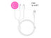 3-in-1 Apple Watch, AirPods & iPhone Charging Cable (White/Pink)