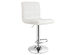 Costway Adjustable Armless Bar Stool Swivel Kitchen Counter Bar Chair PU Leather - White