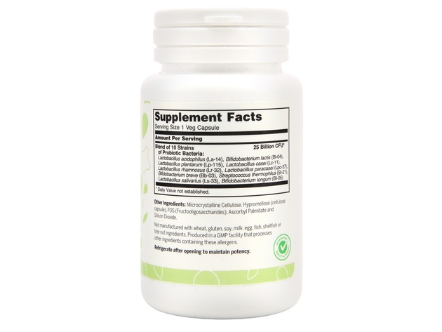 LuckyVitamin - Probiotic Shelf Stable 10-Strains 25 Billion CFU - 50 Vegetarian Capsules