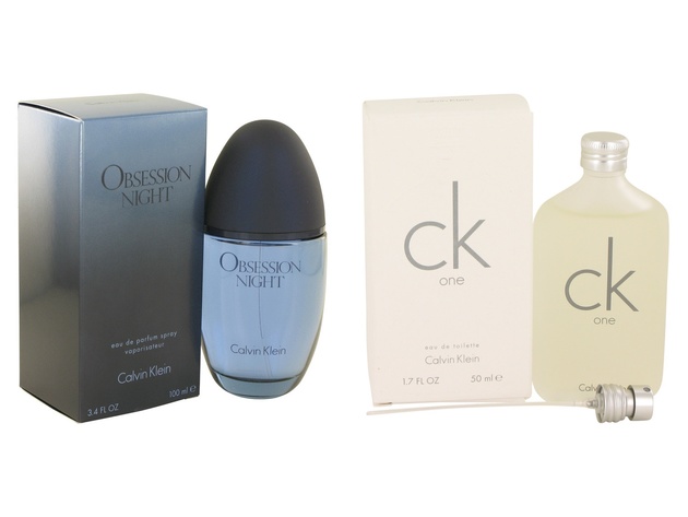 Gift set Obsession Night by Calvin Klein Eau De Parfum Spray 3.4 oz And CK  ONE EDT Pour/Spray (Unisex) 1.7 oz | StackSocial