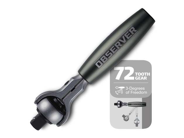 72-Teeth Dual-Flex Ratchet with Pivoting Handle (⅜”)