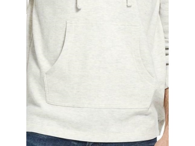 Weatherproof Men's extured Henley Hoodie Oatmeal Size Small