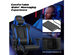 Goplus Massage Gaming Chair Reclining Racing Chair w/Lumbar Support and Headrest White\Blue\Pink\Red - Blue