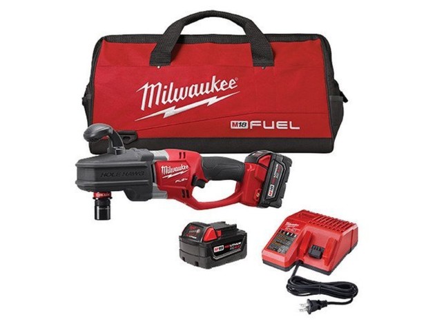 Milwaukee 2708-22 M18 Fuel Hole Hawg Right Angle Drill Kit with Quik-Lok