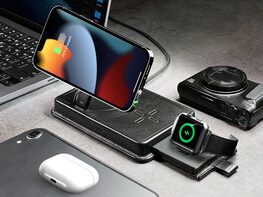 3-in-1 Magnetic Wireless Charger - Black