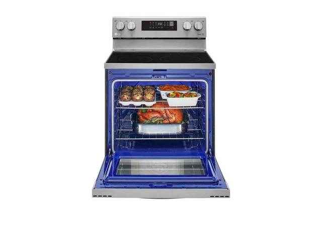 LG LREL6323S 6.3 cu. ft. Stainless Electric Convection Smart Range with Air- Fry