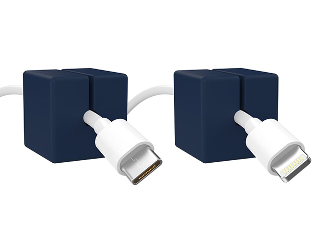 Desk Mat Pro + 2 Magnetic Cable Block Manager Bundle (Navy)