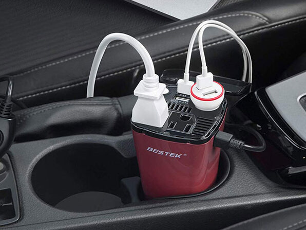Bestek 200w Car Power Inverter With 2 Ac Outlets 2 Usb Ports
