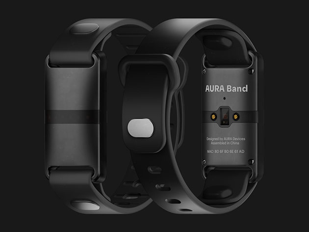 AURA Band Fitness Tracker (Black Device/Black Band)