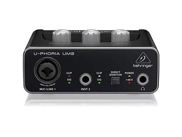 Behringer U-PHORIA UM2 Audio Interface +48 V-powered XENYX Mic Preamplifier (Refurbished)