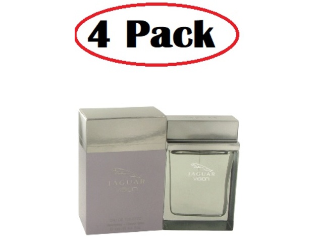 4 Pack of Jaguar Vision by Jaguar Eau De Toilette Spray 3.4 oz