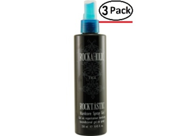 ROCKAHOLIC by Tigi ROCKTASTIC HARDCORE SPRAY GEL 8.45 OZ for UNISEX ---(Package Of 3)