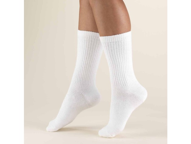 Unisex Crew Athletic Sports Cotton Socks  60 Pack - Black and White