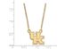 NCAA 14k Gold Plated Silver U of Kentucky Small 'UK' Pendant Necklace