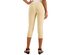 Alfani Women's Petite Tummy-Control Pull-On Capri Pants Brown Size 8