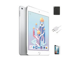 Apple iPad mini 4, 64GB - Silver (Refurbished: Wi-Fi Only) + Accessories Bundle