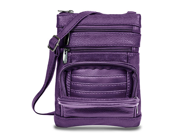 Krediz Leather Crossbody Bag for Women (Plus/Purple)