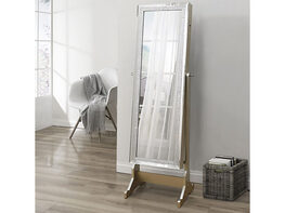 Sparkle Cheval Mirror Jewelry Armoire (Royal Champagne)