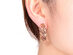 Genevive Clear Cubic Zirconia 29mm Hoop Earrings (Rose Gold-Plated)