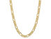 Mens 8.75mm Concave Figaro Necklace 22 Inches in 14K Yellow Gold