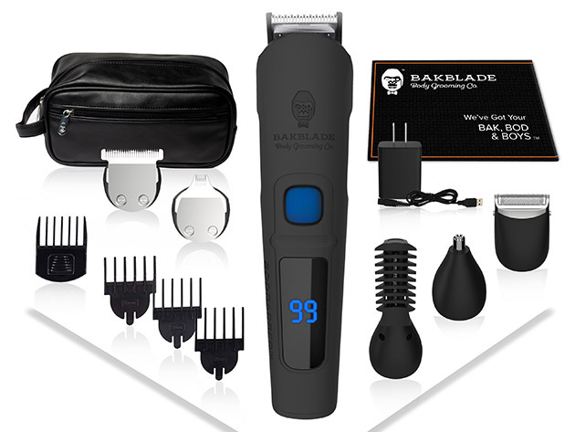 BODBARBER 11-in-1 Body Groomer Kit with Leather Travel Case