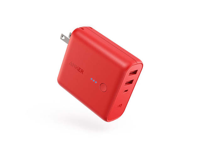 Anker PowerCore Fusion 5000mAh 2-in-1 Hybrid Charger Red