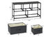 Costway 5 Drawer Dresser Storage Unit Side Table Display Organizer Dorm Room Fabric Grey - Dark Coffee