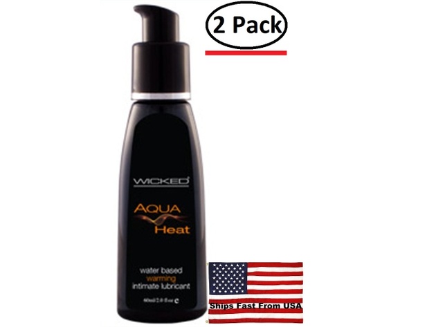 ( 2 Pack ) Aqua Heat Water Based Warming Senstion Lubricant 2 Oz