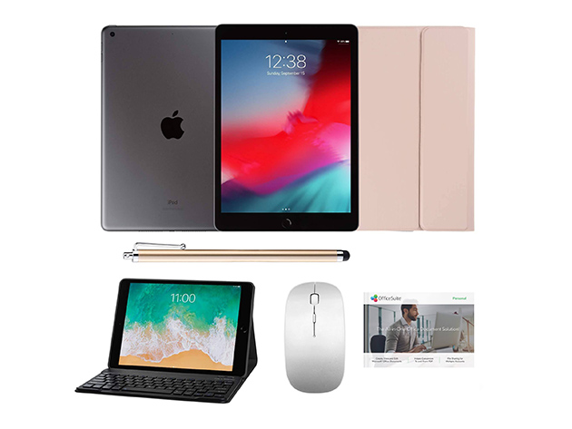 Apple iPad 10.2” 8th Gen 32GB, Case & Stylus Bundle (Space Grey/Rose Gold)