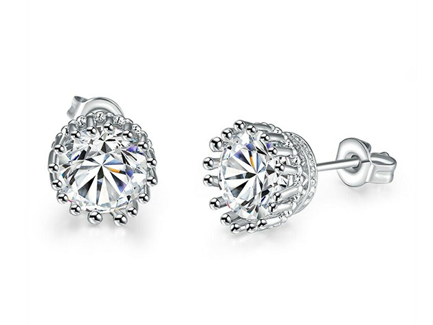Royal Crown Stud Earrings Ft. Swarovski Crystals