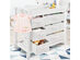 Costway White Sleigh Style Baby Changing Table Diaper 6 Basket Drawer Storage Nursery - White