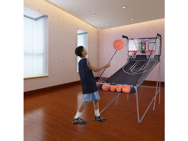 Costway Indoor Double Electronic Basketball Game with 4 Balls for sale online 