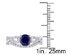 Created Blue Sapphire 1.0 Carat (ctw) Engagement Ring and Bridal Wedding Set with Diamond, 10K White Gold - 10
