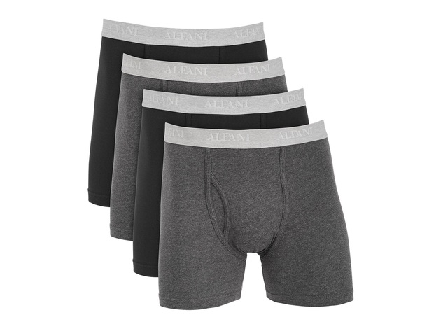 Alfani Men's 4-Pk.Boxer Briefs Gray Size Small
