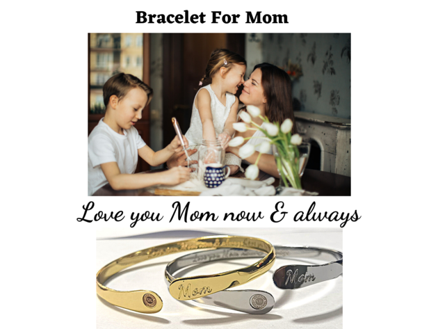 Mom Bracelets Engraved Bracelets Love you Mom now & always