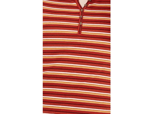 Hippie Rose Juniors' Rib-Knit Henley Top Red Size Medium