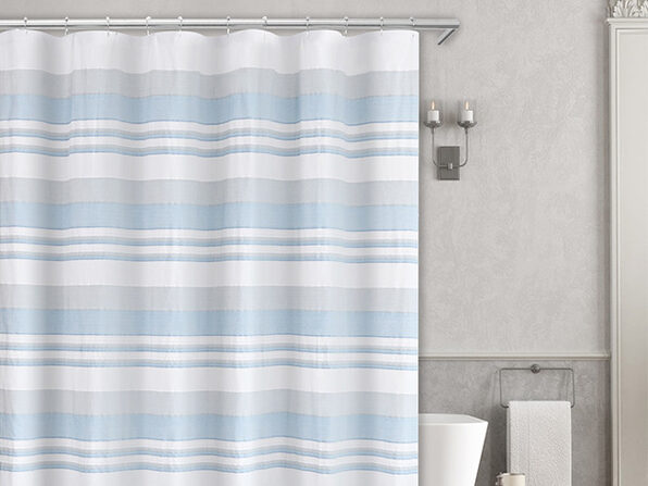 Lydia Shower Curtain /Aqua-Gray - Product Image
