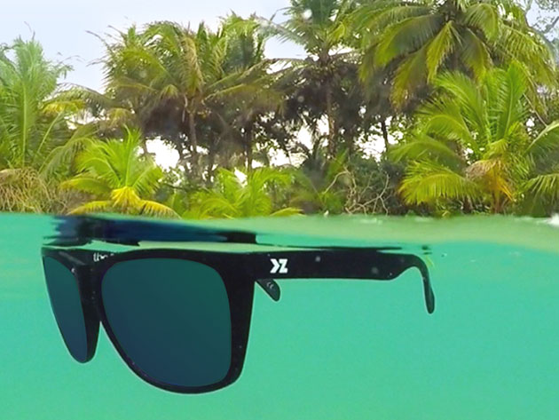Superior Matte Black Polarized Floating Sunglasses