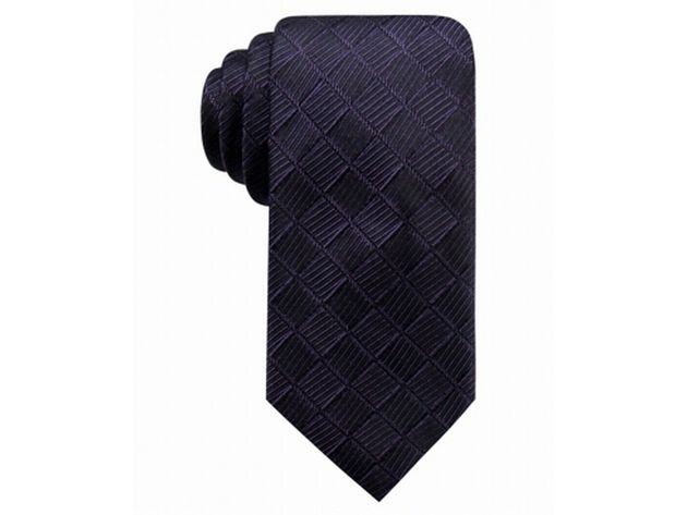 Ryan Seacrest Distinction Men's Franco Geo Silk Tie Purple Size Regular