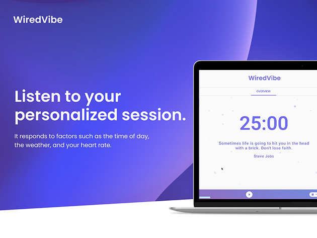 WiredVibe Personalized Music for Focus: Lifetime Subscription