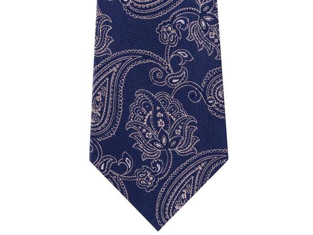 Michael Kors Men's Blue Paisley Silk Neck Tie Navy Size Regular