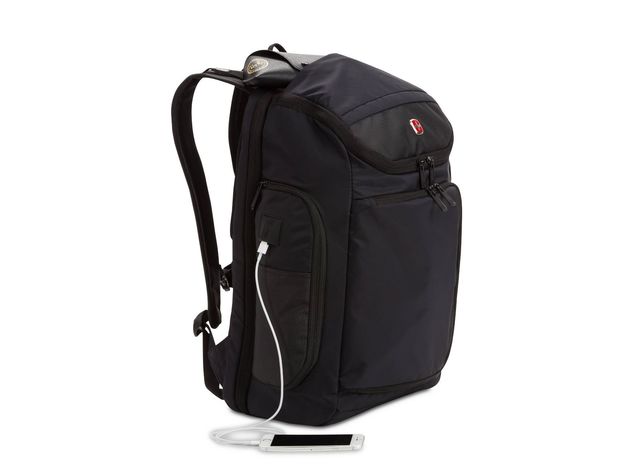 Swissgear ScanSmart Backpack, 18 Inches (H) x 7.9 Inches (W) x 12 Inches (D), Black