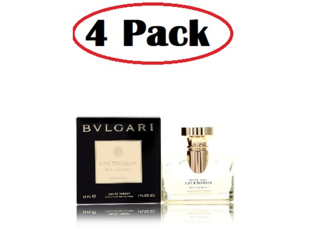 4 Pack of Bvlgari Splendida Iris D'or by Bvlgari Eau De Parfum Spray 1 oz