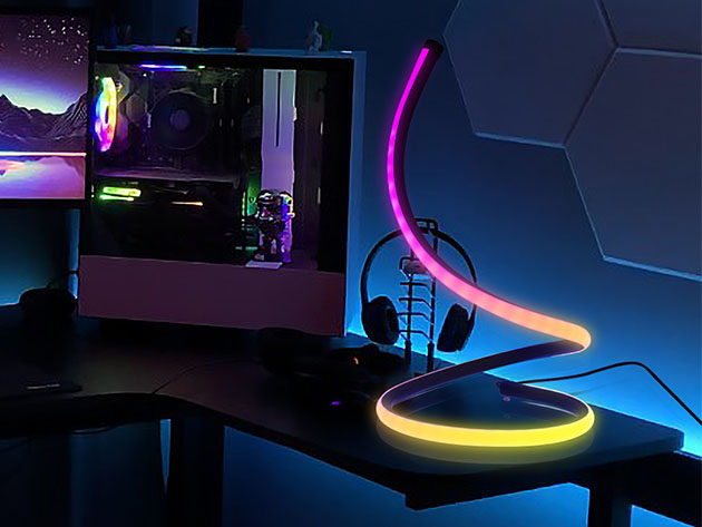 rgb coil table lamp