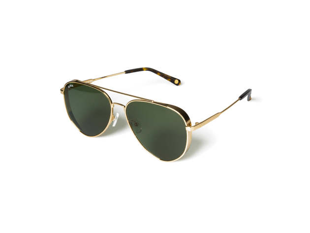 Hot Shot Sunglasses Gold / Green