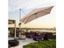 10Ft Square Patio Offset Cantilever Umbrella 360 Degree Tilt Aluminum - Tan