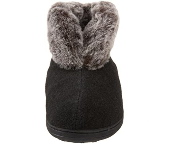 Acorn Womens Full Coverage Style Faux Fur Chinchilla Bootie Ii, Medium - Black