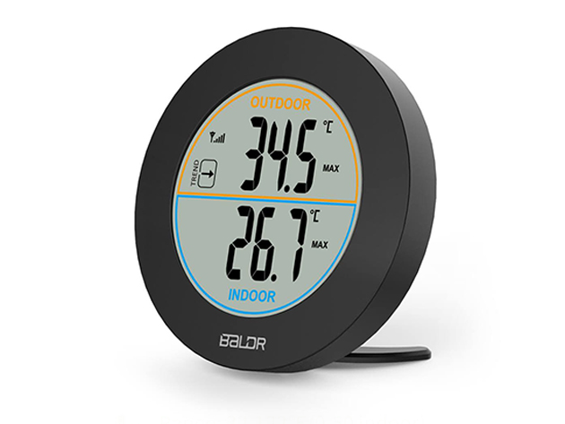 BALDR Wireless Indoor & Outdoor Thermometer (Black)