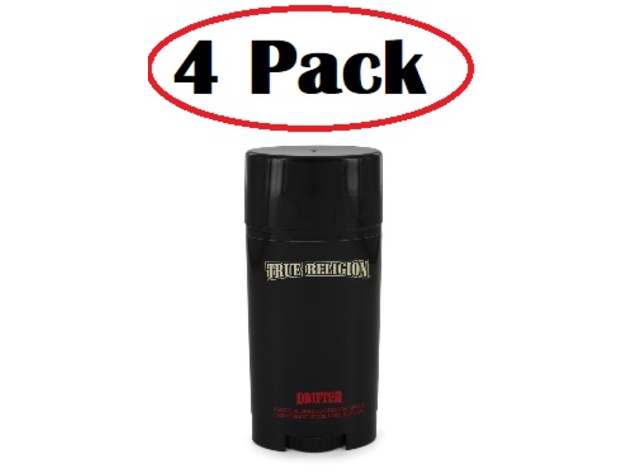 4 Pack of True Religion Drifter by True Religion Deodorant Stick (Alcohol Free) 2.75 oz